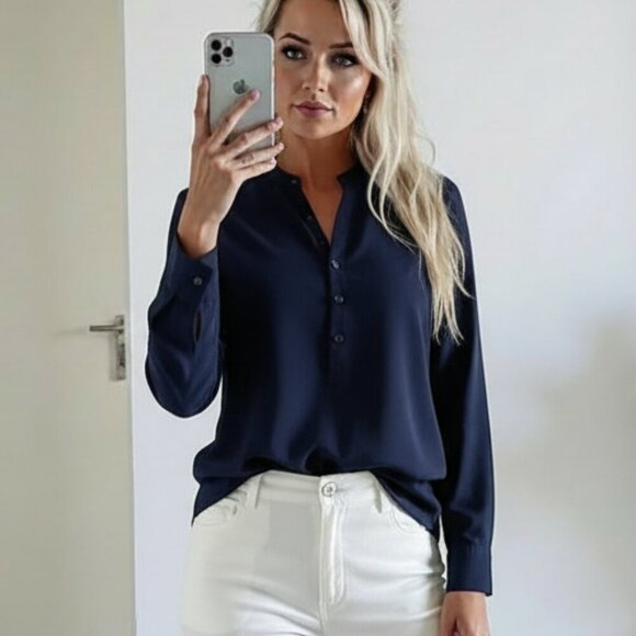 Uniqlo x Ines de la Fressange Paris Navy Tunic Top - Picture 11 of 11